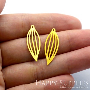 10pcs Raw Brass Raw Brass Leaf Charms, Leaf Charms, Leaf Brass Findings, DIY Leaf Necklace, Leaf Brooch, Leaf Earrings (RD219)