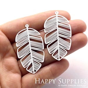 Monstera Leaf Stainless Steel Charms, Stainless Steel Pendants,  DIY Monstera Drop Earrings, Monstera Brooch, Monstera Necklace (SSD706)