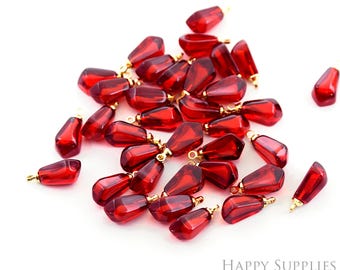 10pcs Pomegranate seeds Charms Resin Fruit Pendant DIY bracelet necklace earring Jewelry Findings, Pink pomegranate seed earrings (TR-172)