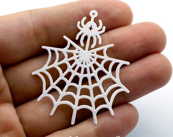 Stainless Steel Charms, Geometric Spider Pendant,Steel Findings,Necklace Pendant,Earrings,Jewelry Supplies, Geometry Steel Charms (SSD1399)