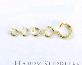 100pcs Nickel Free - High Quality 3.5mm/ 4mm/ 5mm/ 6mm/ 7mm Golden JumpRings (AD26-G)