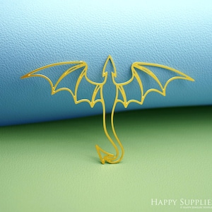 Big Raw Brass Charms,Halloween Pendants,Pterosaur Earrings Findings,Earrings Charms, Jewelry Supplies,Flying Dragon Necklaces Charms(RD2983)