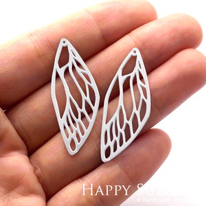 Wing Stainless Steel Charms,  Geometric Steel Charms, Wing Stainless Steel Jewelry Supplies, DIY Necklace, Earrings (SSD654)