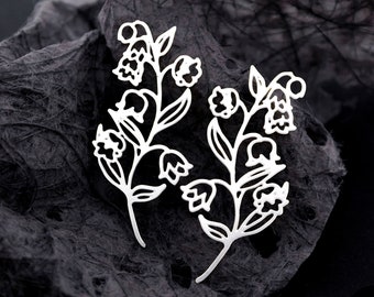 Orchid Stainless Steel Charms,  Orchid Charms, Orchid Stainless Steel Jewelry Supplies, DIY Necklace, Earrings (SSD2075)