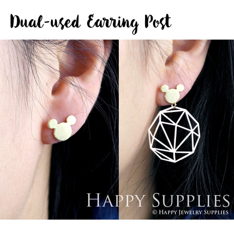 Nickel Free Creative Circle Earrings,GoldenSilver Circle Stud Earrings,Circle Earring StudPosts,Circle Geometry Earrings ZEN232