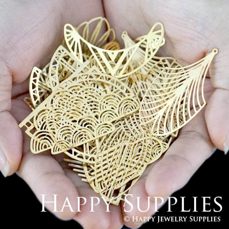 Last Fit For Necklace Brooch--Clearance Sale Earring Imperfect 30pcs Send Randomly Raw Brass Charm Pendant