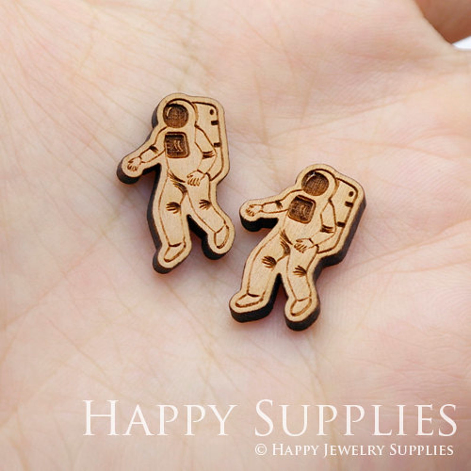 4pcs SWC243 DIY Laser Cut Wooden Astronaut Charms Etsy