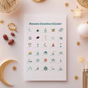 Ramadan Countdown Calendar | Printable Eid Countdown | Islamic Digital Decor | Instant Download
