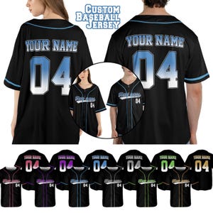 Custom Baseball Jersey, Custom Name Number, Personalized Baseball Jerseys, Couple Jerseys, Gifts For Men Women, Sport Uniform