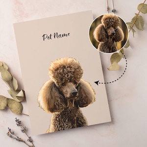 Tarjetas navideñas personalizadas con retrato de mascota a partir de una foto, tarjeta de felicitación de perro personalizada, tarjetas de agradecimiento personalizadas para mascotas, tarjeta de cumpleaños con foto de mascota