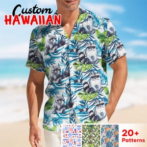 Tropical Raccoon Hawaii Shirt For Men Women, Summer Raccoon Aloha Shirt, Raccoon Button Shirt, Raccoon Lovers Gifts, Raccoon Shirts