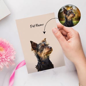 Cartes de voeux personnalisées pour animal de compagnie, Portrait d'animal de compagnie personnalisé, Carte de remerciement croquis chien chat, Carte d'anniversaire personnalisée pour animal de compagnie, Carte croquis d'animal de compagnie, Cadeaux d'anniversaire