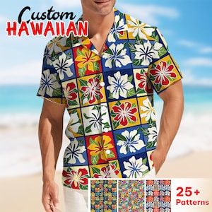 Hawaii Floral Women Hawaiian Shirt, Flowers Tropical Print Vintage Retro Hawaiian Short, Aloha Cool Button Up Down Ladies Cool Blouse