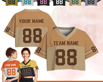 Top corto de jersey personalizado para mujer, atuendo de equipo de animadoras, top corto de jersey para niña
