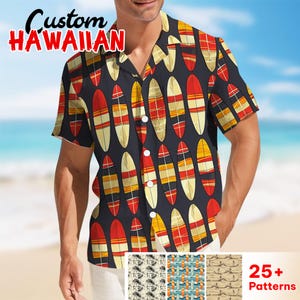 Tropical Surfing Hawaiian Shirt Men Women Youth, Surfer Men Short, Surfing Board Shirt, Summer Beach Party, Aloha Button Down Shirt