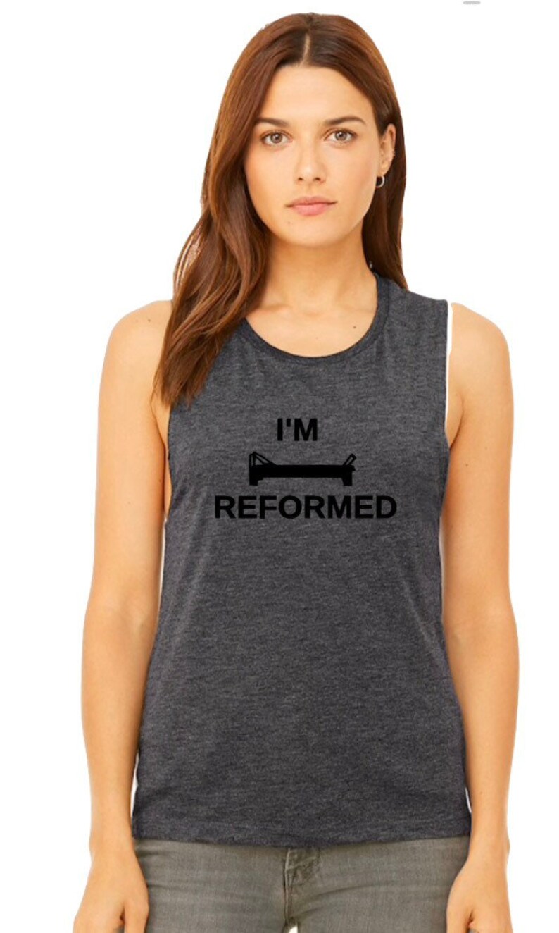 I\u2019m Reformed Pilates flowy muscle tank top womans,