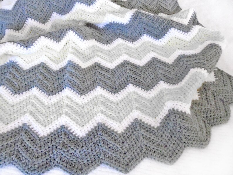 PDF Pattern for Chevron Baby Blanket image 6