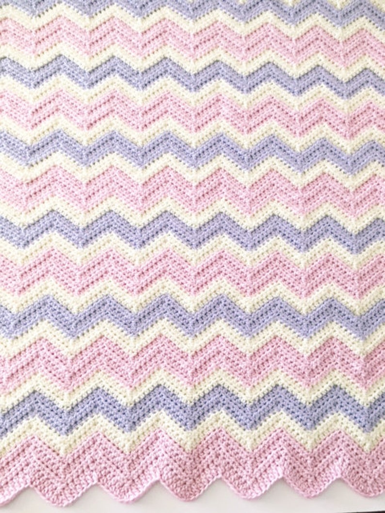 PDF Pattern for Chevron Baby Blanket image 10