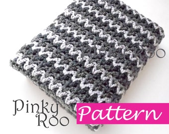 PDF-mönster för Mini Chevron Babyfilt / virkmönster för babyfilt / virkning / neutral babyfilt / Virkmönster för spets