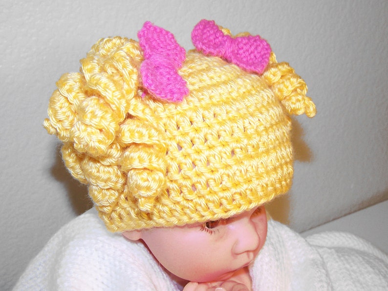 Goldilocks crochet baby hat pattern / girl hat pattern/ baby girl hat pattern / Halloween hat pattern image 2