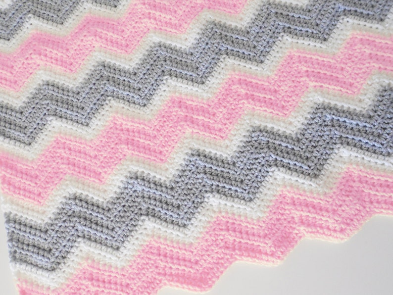 PDF Pattern for Chevron Baby Blanket image 3