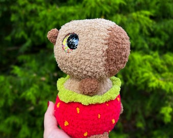Crocheted Capybara Plushie | Amigurumi Stuffed Animal