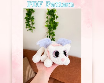 Ellowyn the Kitty Gryphon | PDF Pattern | LOW SEW Crochet, Amigurumi