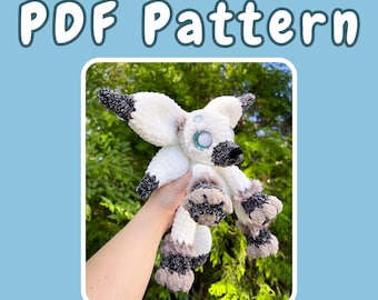 Aurora the Arctic Alien Fox | PDF Pattern | LOW SEW Crochet, Amigurumi