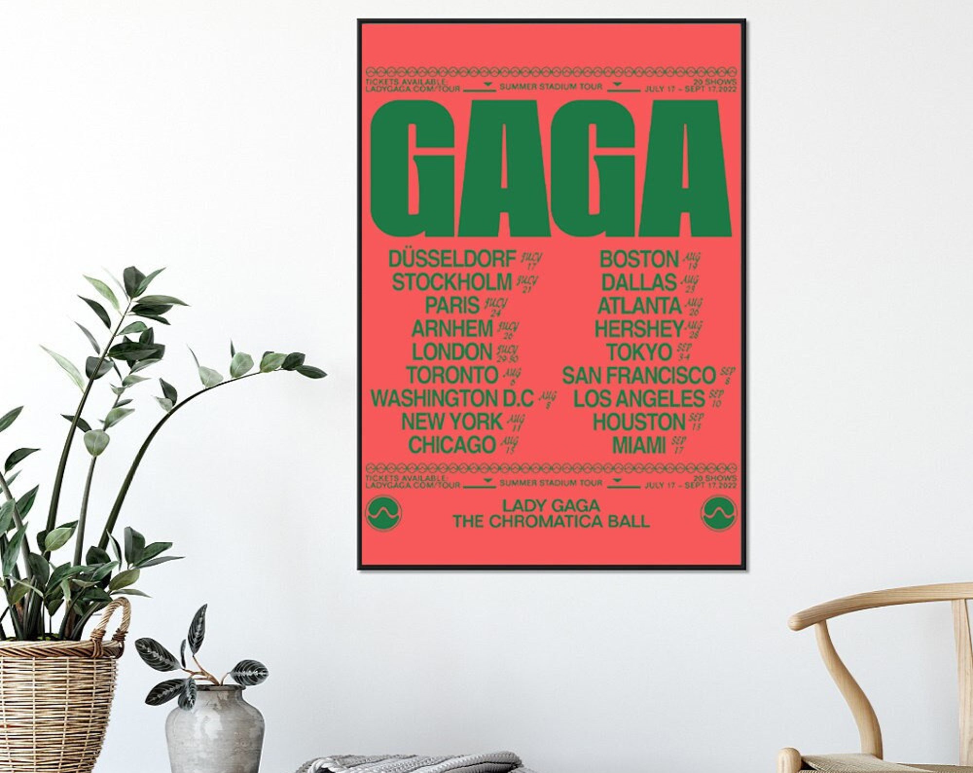 Discover Lady Gaga Chromatica Ball Tour 2022 Poster