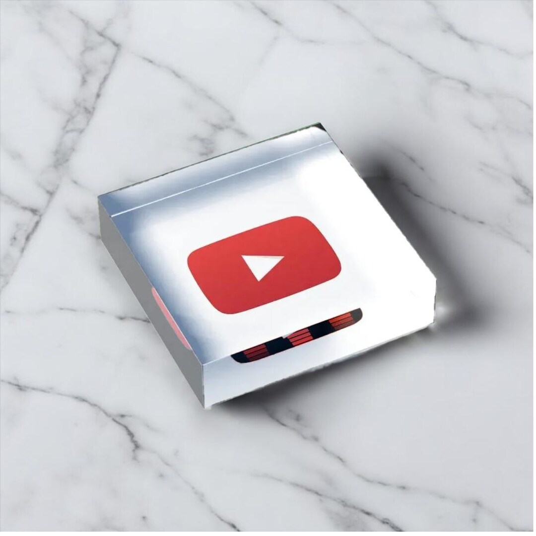 Play Button Meter Acrylic Block Room Pad Desk Display Printed Acrylic ...