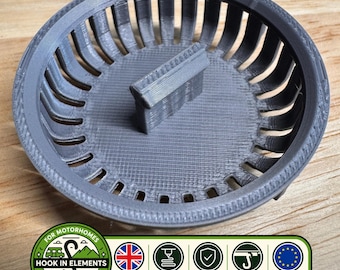 Tapón de fregadero Smev de alta resistencia, filtro reforzado, compatible con autocaravanas y autocaravanas Hymer Dometic. Mejor que el original. Incluye junta tórica.