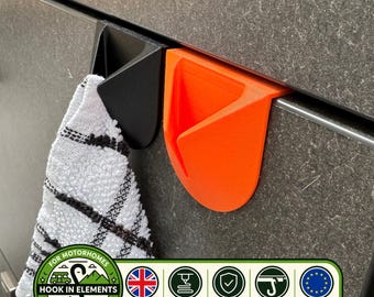 Toallero para autocaravana o caravana: Gancho para colgar sobre la puerta del armario, 4 colores.