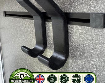 Ganchos multifunción para riel Hymer / Juego de 2 ganchos dobles / Ganchos de almacenamiento para autocaravanas y furgonetas camper
