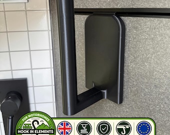 Soporte para toallas de papel Hymer Motohome: Sistema de riel multifuncional con gancho, rollo de cocina
