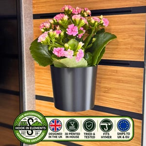 Hymer Rail Pot Holder, 2024+ Herb Plant Utensil Storage (Smooth/Textured)