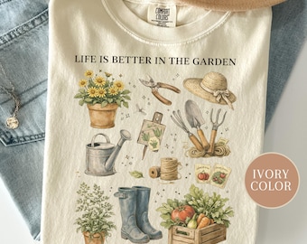 Comfort Colors®Plant Lover Shirt, I'll Be In My Office Tee, Funny Gardening Gift For Mom, Cottagecore, Botanical Garden Shirt, Floral Garden