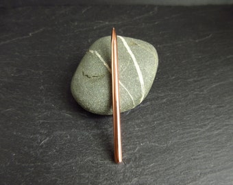 Genuine copper acupuncture tool, 4mm diameter tapered and rounded end, acupressure massage, for rubbing pressing techniques, various lengths