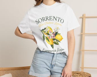 Camiseta gráfica de limón de Sorrento - Camiseta de viaje a Italia