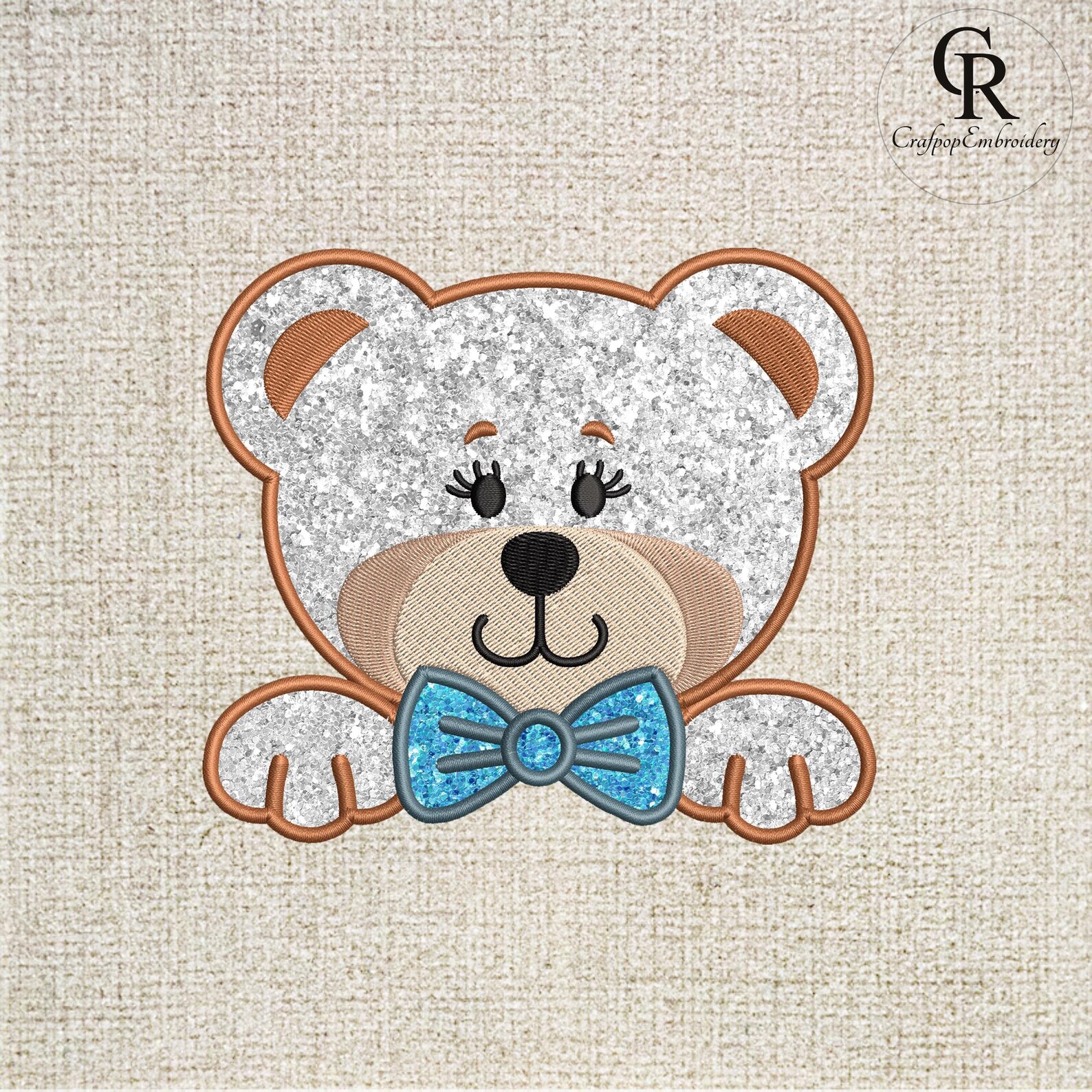 Teddy Bear Embroidery Designs, Bear Face Embroidery, Machine Embroidery ...