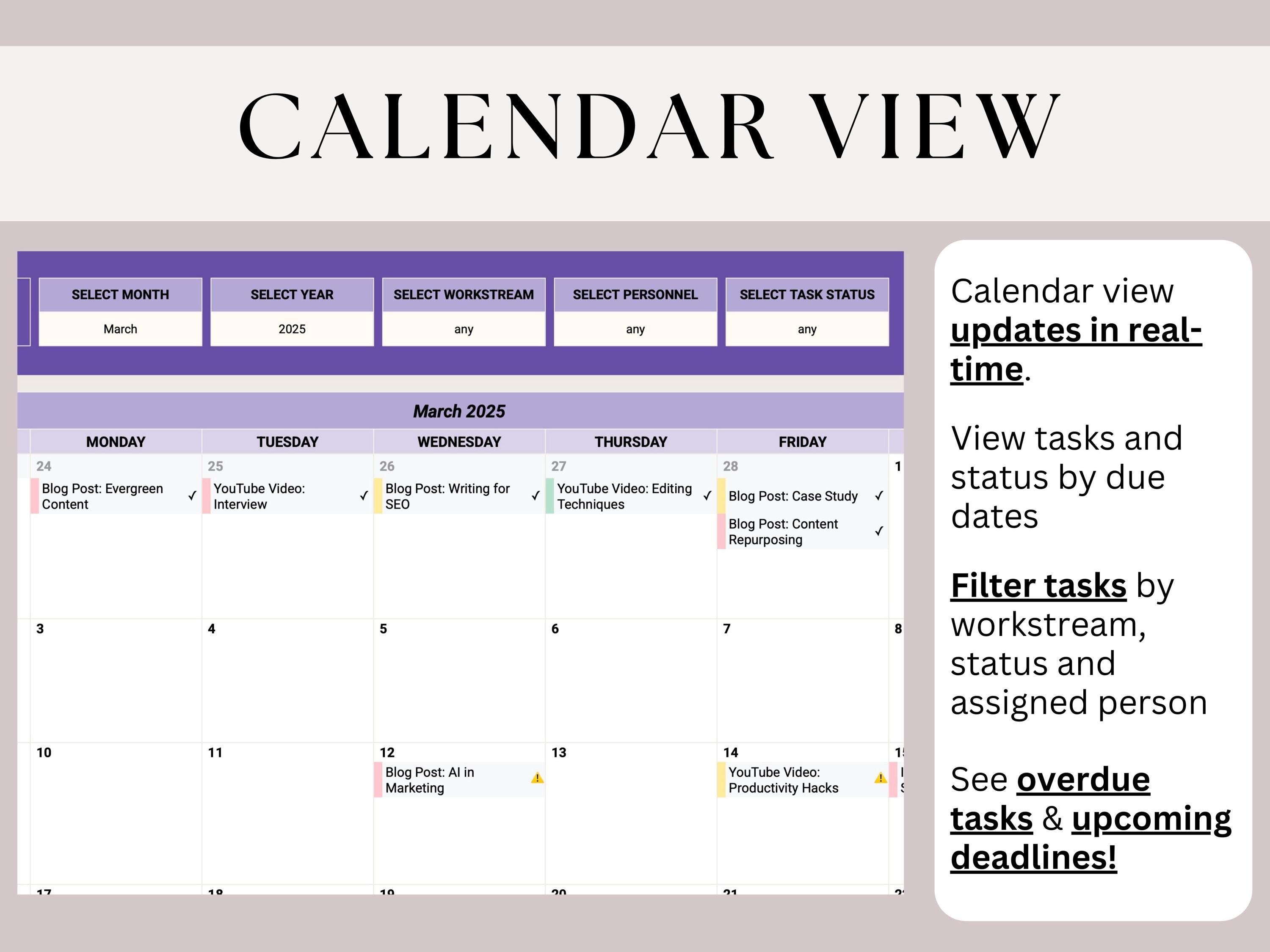 Kanban Board and Task Tracker for Google Sheets | Task Management ...