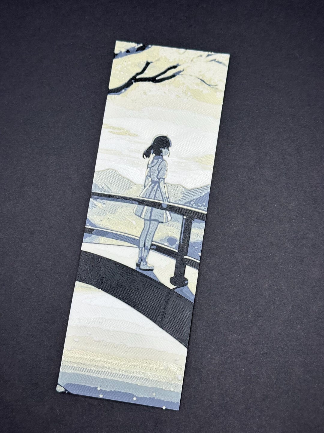 Hueforge 3d-printed Anime Girl on Bridge Bookmark - Etsy