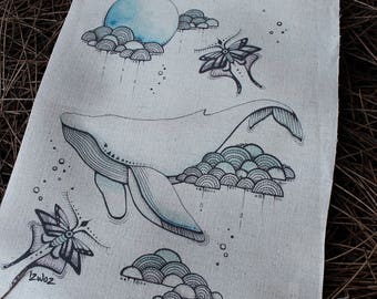 Sky Whale Hemp/Organic Cotton Patch