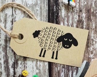 Easter Lamb Sheep Rubber Stamp