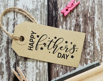 Happy Father's Day Detail Rubber Stamp