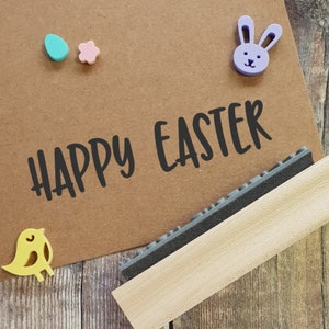 Happy Easter Quirky Font Rubber Stamp