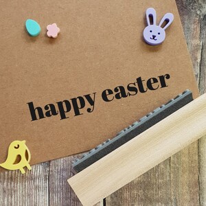 Happy Easter Contemporary Font Rubber Stamp