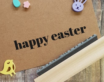 Happy Easter Contemporary Font Rubber Stamp