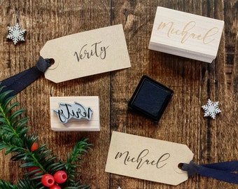 Personalised Calligraphy First Name Rubber Stamps - Personalized Stamp - Custom Stamper - Stocking Stuffer Filler - Teen Gift  - Craft