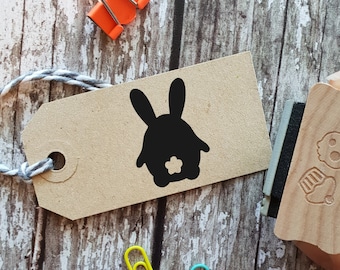 Easter Bunny Bum Rabbit Rubber Stamp