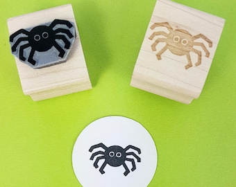 Mini Cute Spider Rubber stamp - Halloween Stamper - Spooky Stamp - Gift for Boys - Nature Lover - Bug Lover - Creepy Crawlies - Arachnid